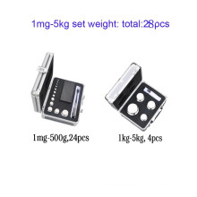 standard mass M1, 1mg-2kg brass weight set, calibration weight kit in standard weight box